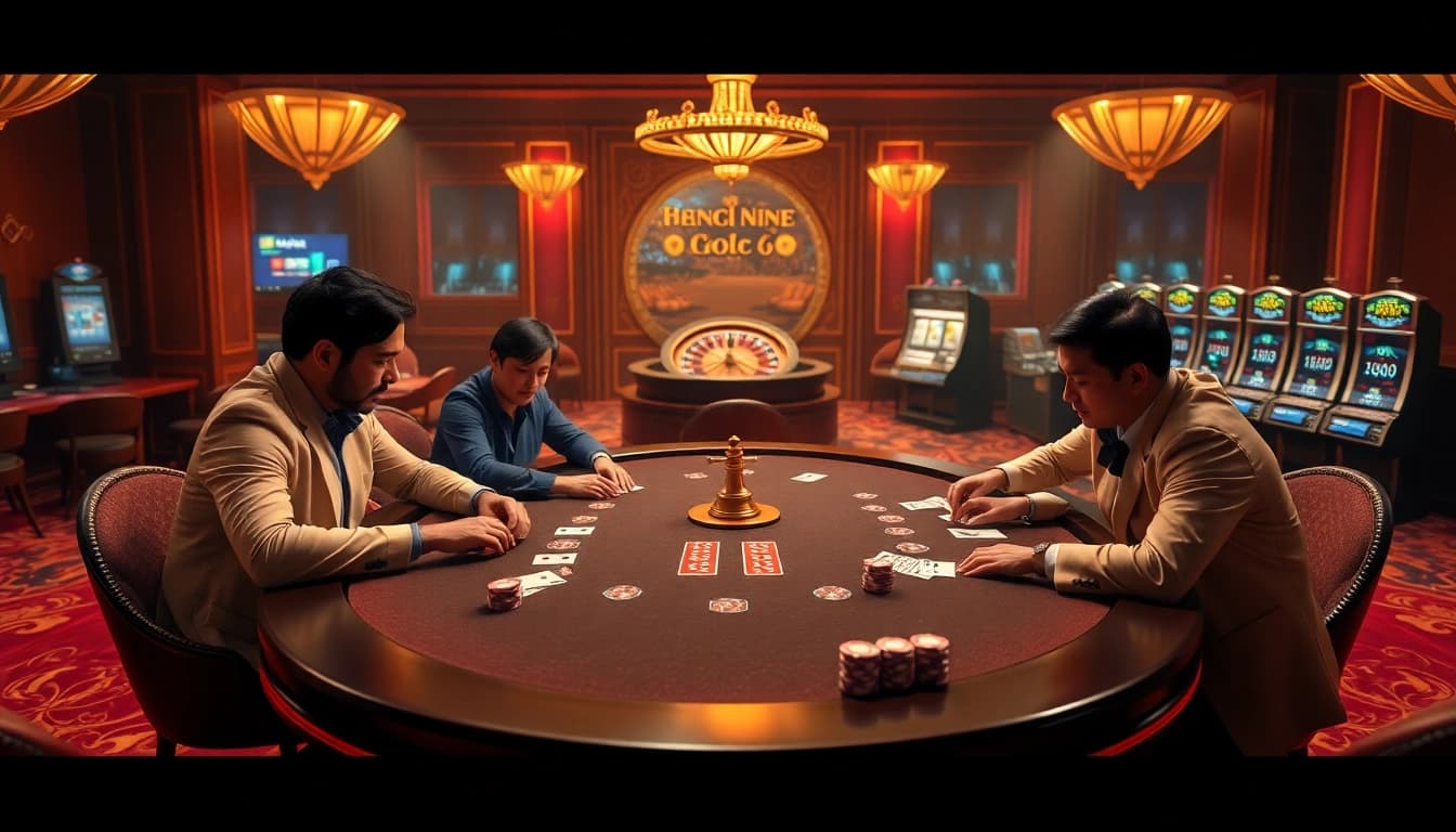 Engaging poker gameplay at Trang chủ Ku88 with vibrant chips and an exciting ambiance.