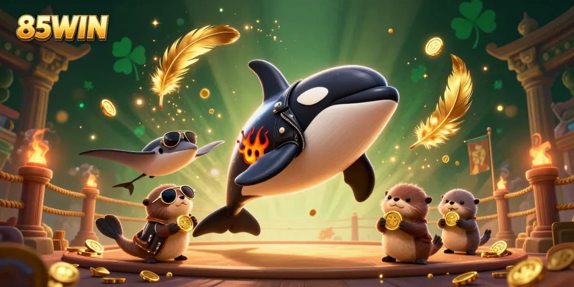 Experience thrilling gameplay with 85WIN featuring dynamic characters and vibrant casino elements!