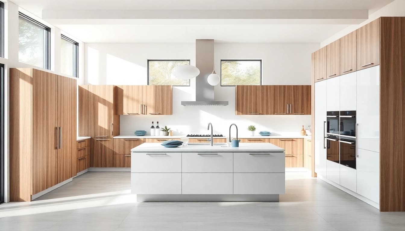 Cabinet companies showcasing modern kitchen cabinetry with sleek designs and inviting atmosphere.