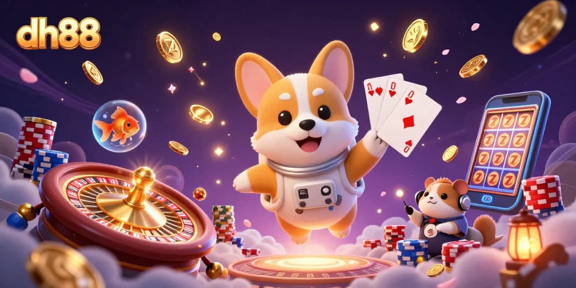 Engage with dh88, experience thrilling casino action in a vibrant space station.