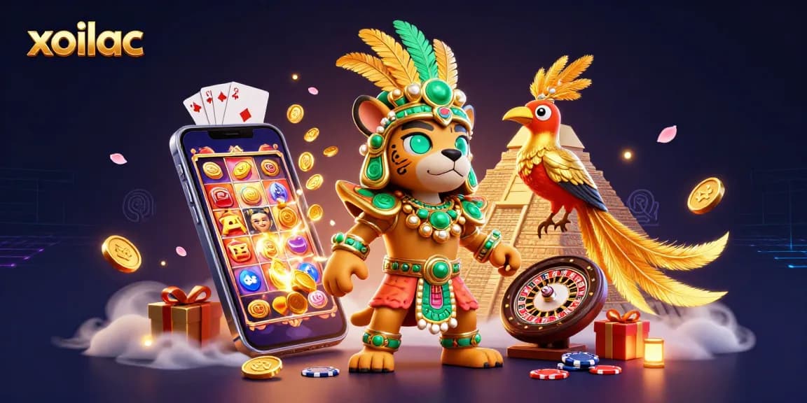 Xoilac energizes players with vibrant slot game action amidst Mayan-themed 3D encounters.