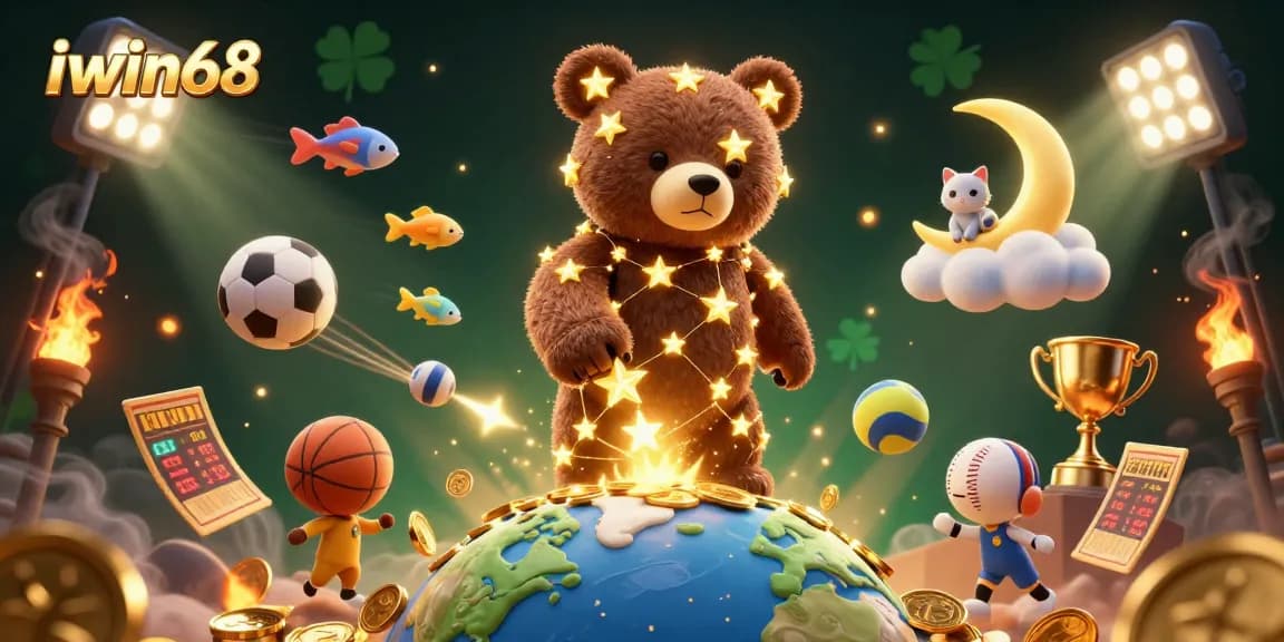 Iwin68 offers exciting gaming possibilities with vibrant slots and sports elements in a captivating digital scene.