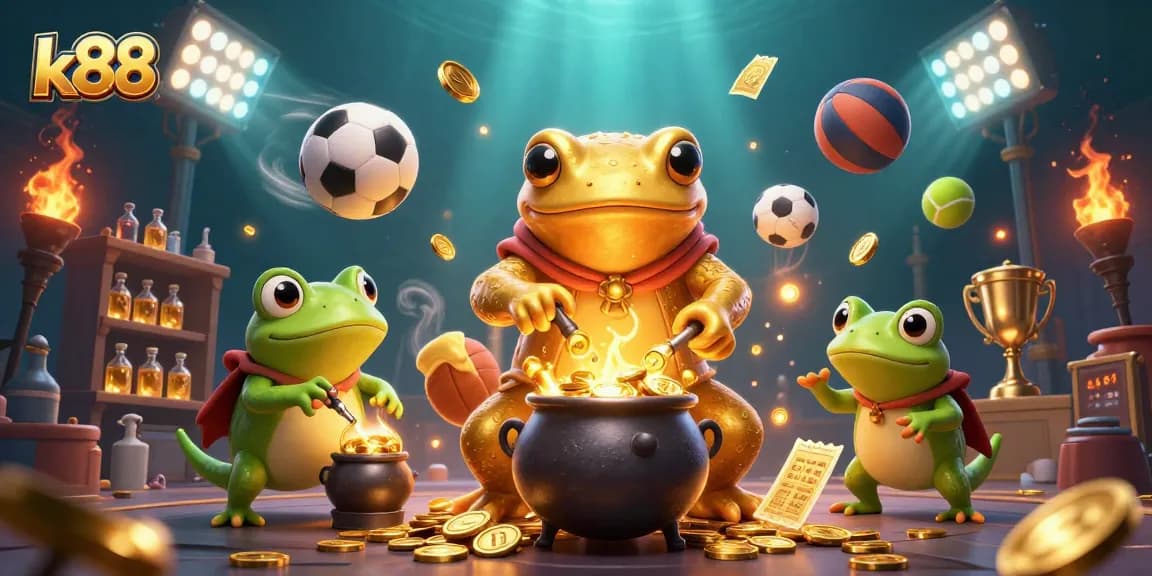 Experience thrilling gameplay on k88 with dynamic sports elements and a magical alchemist scene.