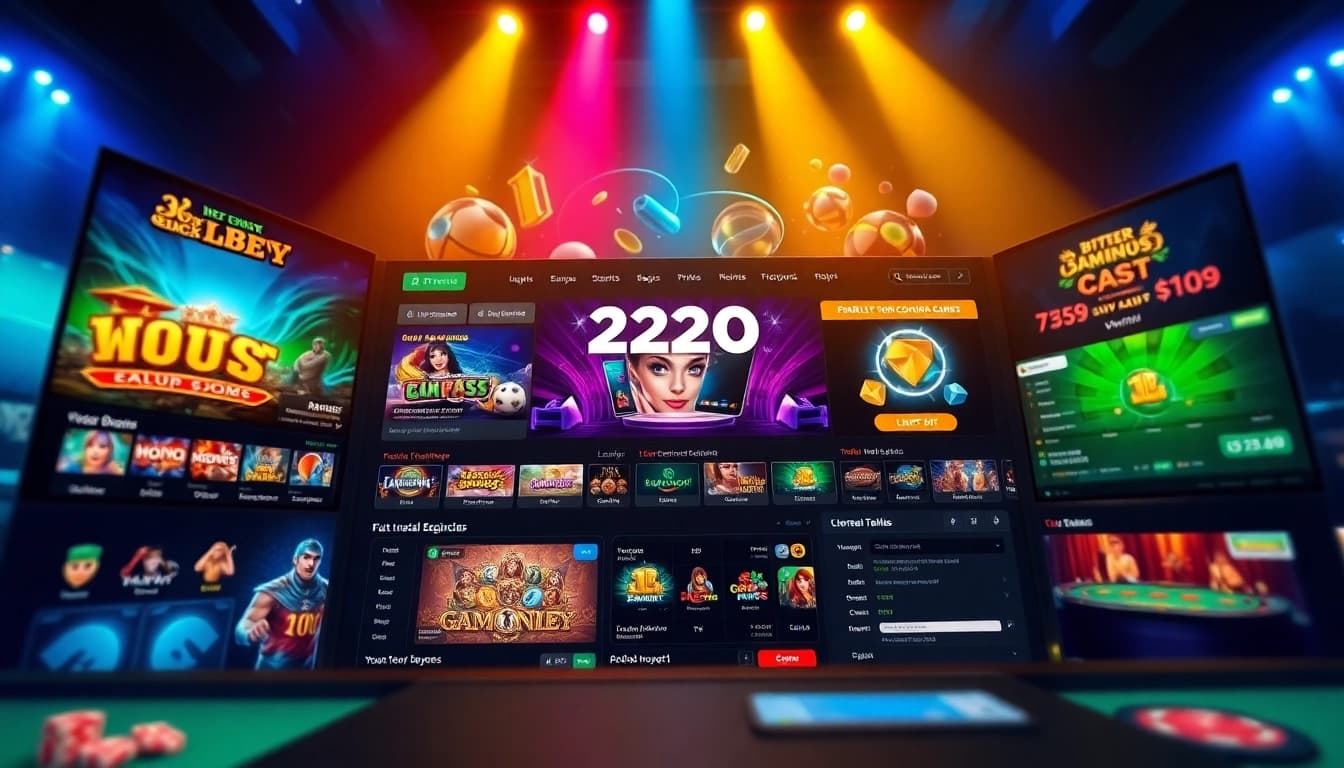 Engaging online betting experience at 222O featuring vibrant games and user-friendly interface.