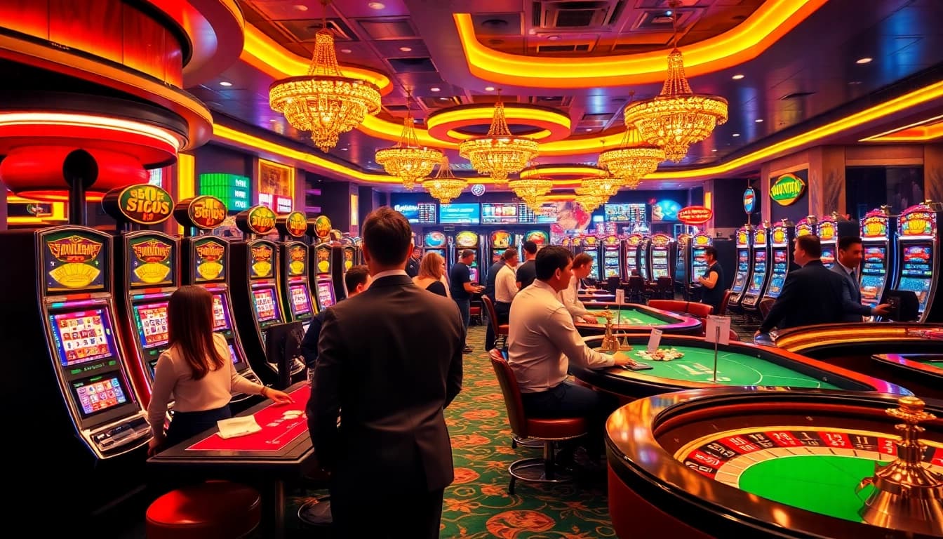 Experience excitement at slot 365 with vibrant slot machines and engaging gameplay at a luxurious casino.