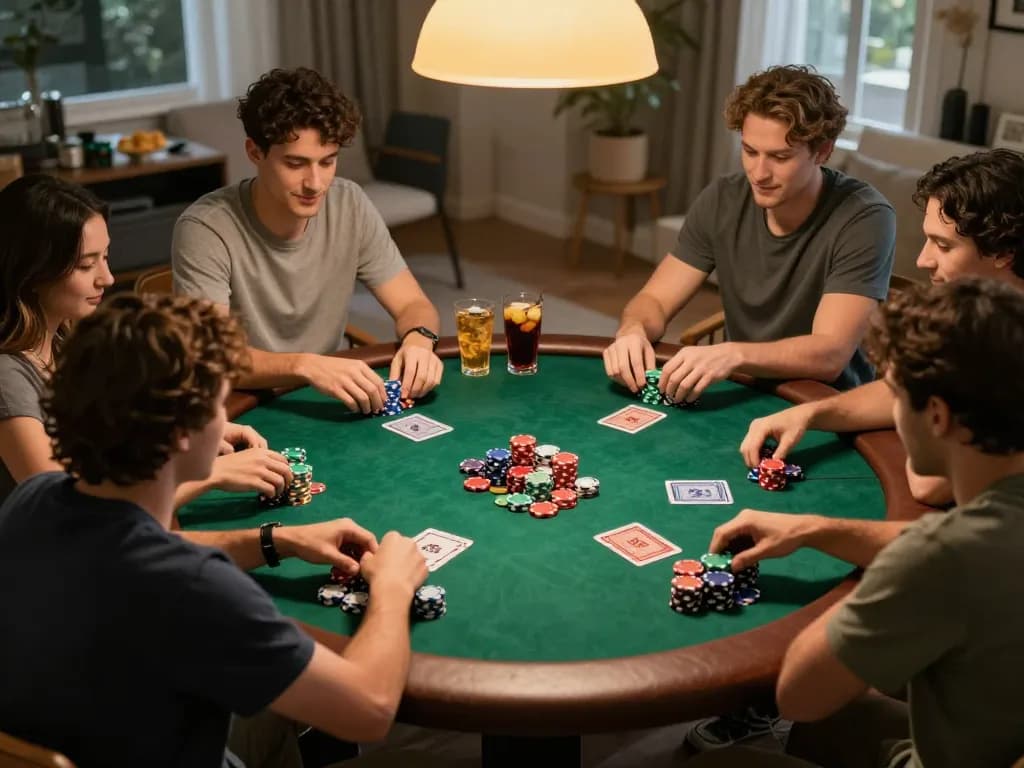 Link Five88 chính thức enhances your home poker night with friends, showcasing strategic gameplay and vibrant atmosphere.