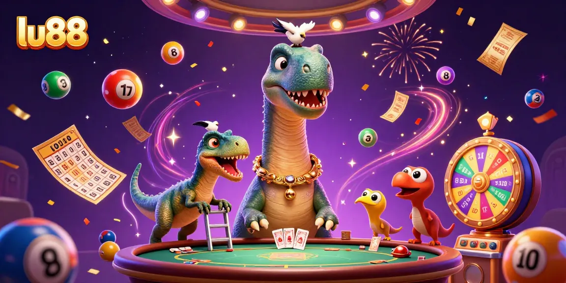 Engage in exciting lottery adventures at lu88 with dynamic game elements like colorful balls and vibrant prizes.