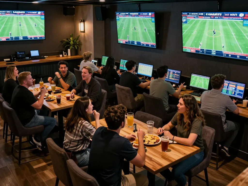 Watch Cakhia live football matches while enjoying sports betting excitement in a lively bar environment.