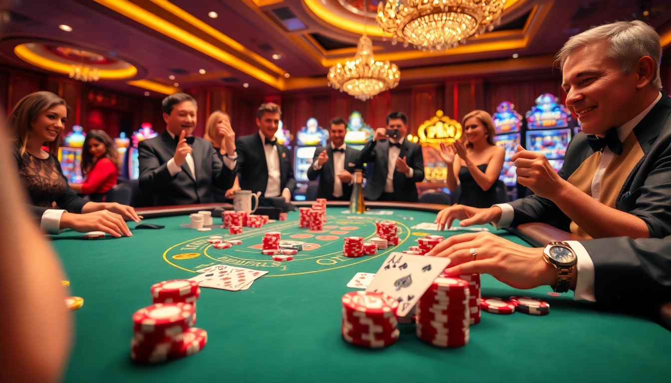 High-stakes action at the elegant casino table of https://mm88.press/ with vibrant chips.
