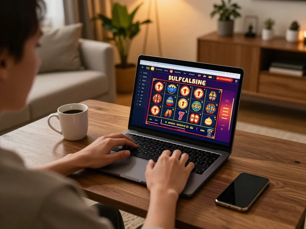 BCX88 player analyzing online casino strategies on laptop at home gaming table