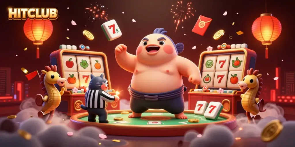 Experience exciting slots at HITCLUB with a lively underwater casino scene featuring animated characters and vibrant elements.