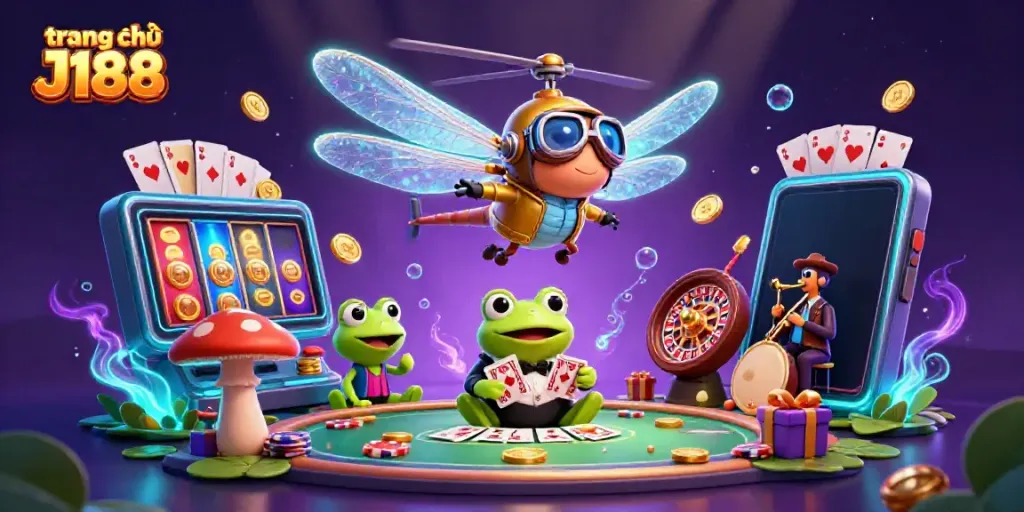 Experience excitement at trang chủ J188 with vibrant 3D casino action, characters, and games.