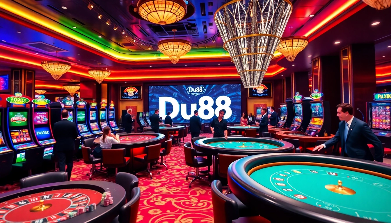 Play casino games at Du88 with vibrant tables, engaging dealers, and thrilling slot machines.