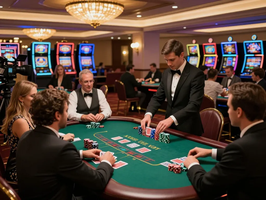 79king players enjoying an engaging blackjack game in a luxurious casino atmosphere.