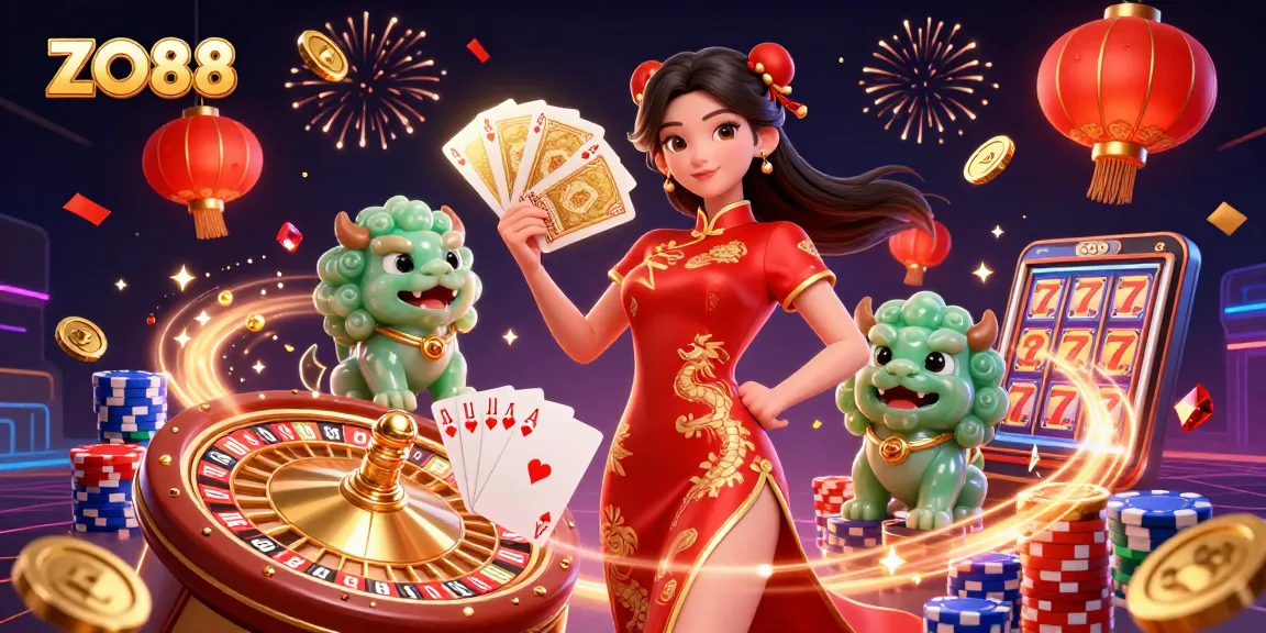 Engage with ZO88's thrilling online gaming experience featuring vibrant casino elements.