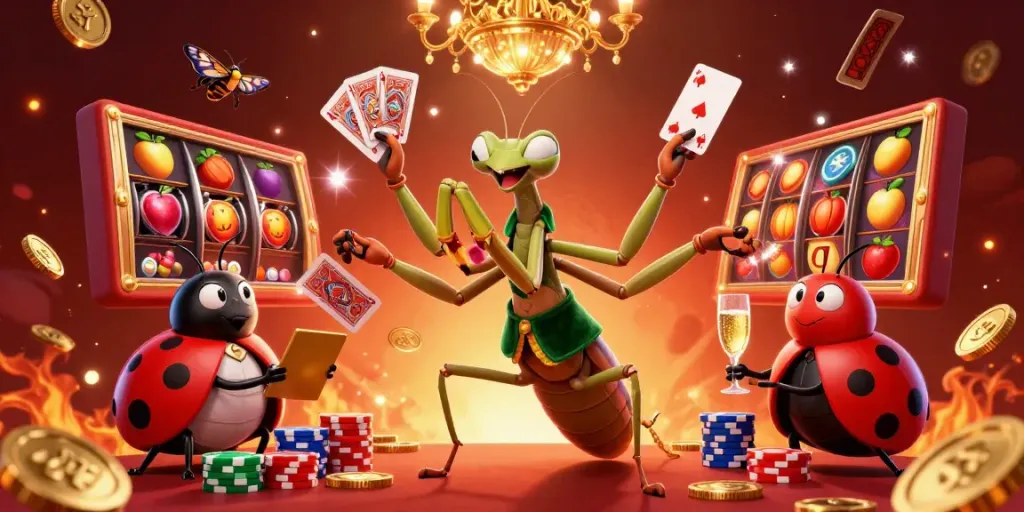 Engage with exciting slots and casino thrills at 78win com featuring a vibrant cartoon scene.