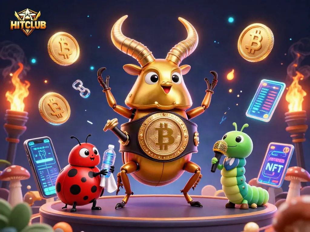 Experience exciting HITCLUB action with lively characters in a bustling gambling scene.