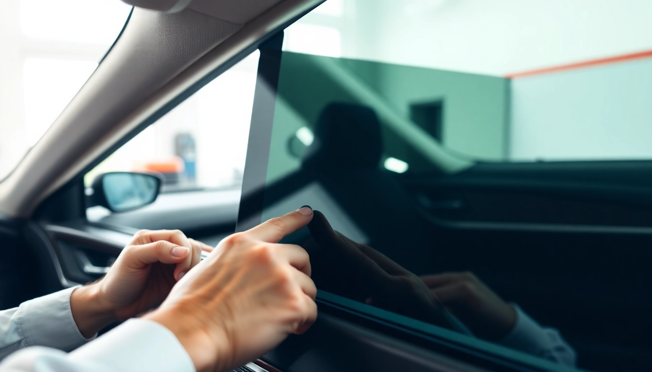 Apply ceramic window tint to enhance vehicle aesthetics and UV protection.