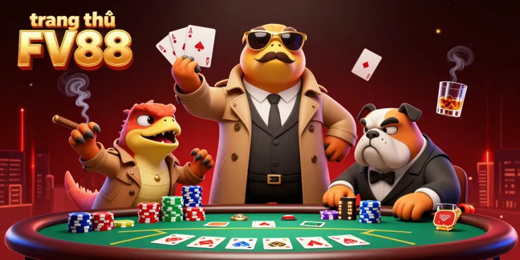 Experience the excitement of trang chủ FV88 with raptors in disguise at a VIP casino lounge.