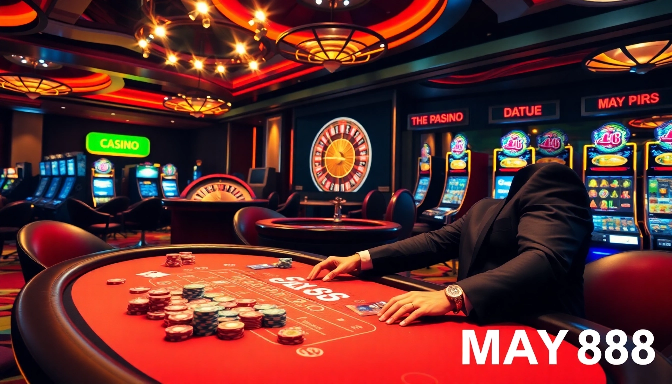 Experience thrilling gameplay at MAY88 with professional dealers and vibrant casino games.
