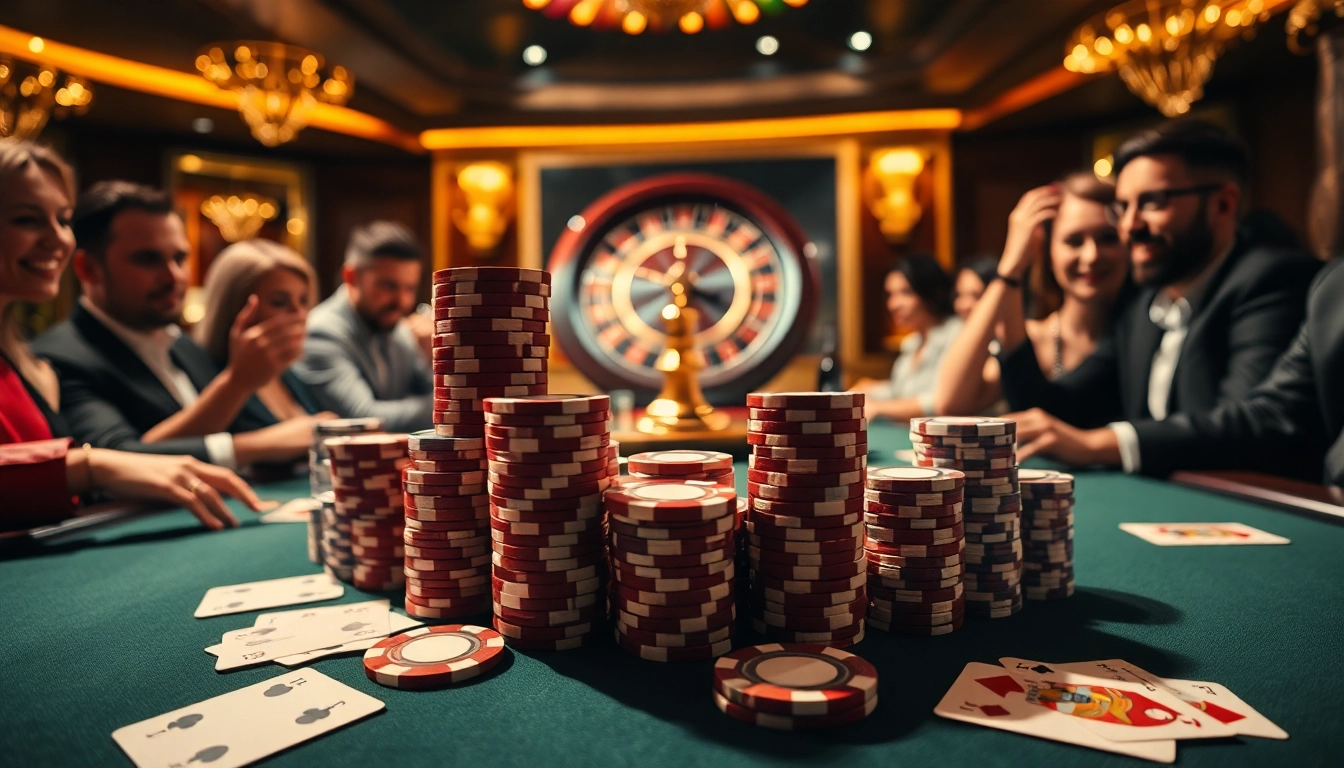 Players enjoying a high-stakes game at the luxurious 789P casino, showcasing excitement and strategy.
