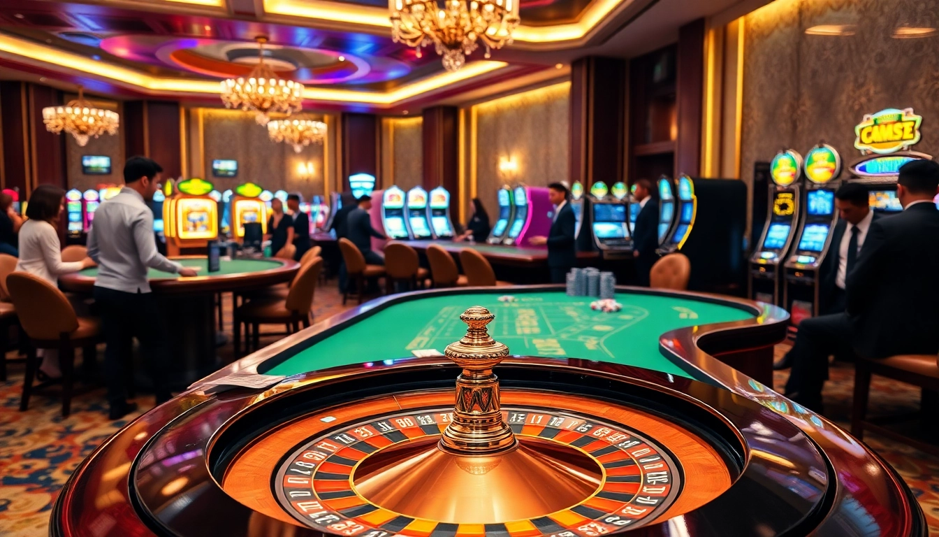 Feel the excitement at CM88.men as players strategize their next move at a luxury casino roulette table.
