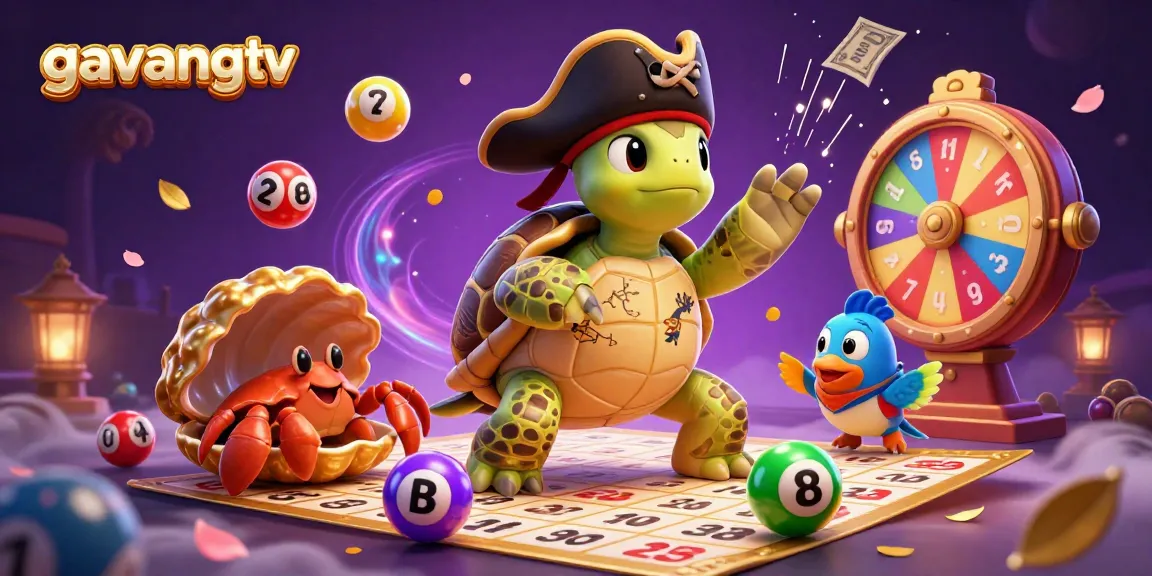 Engage with exciting lottery gameplay at gavangtv featuring 3D characters amidst colorful elements.
