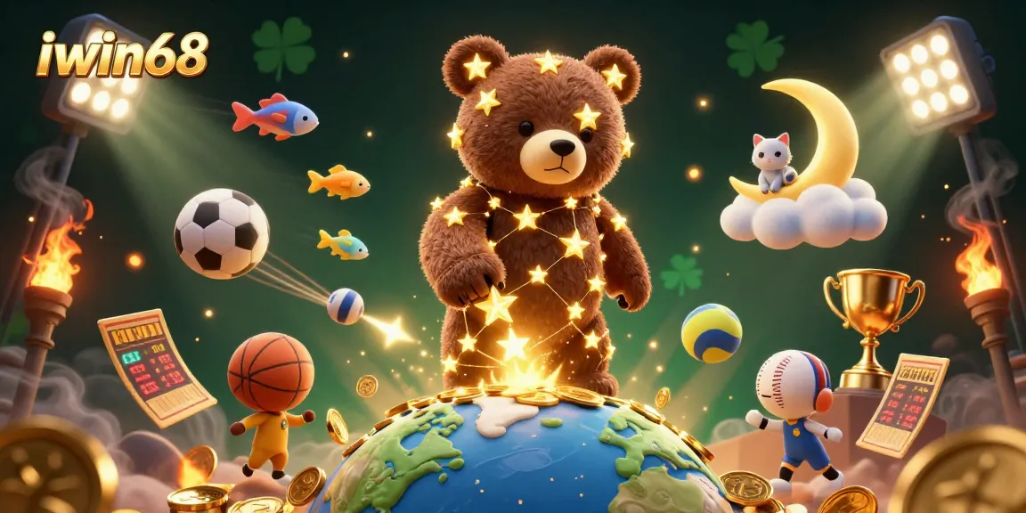Iwin68 offers exciting gaming possibilities with vibrant slots and sports elements in a captivating digital scene.