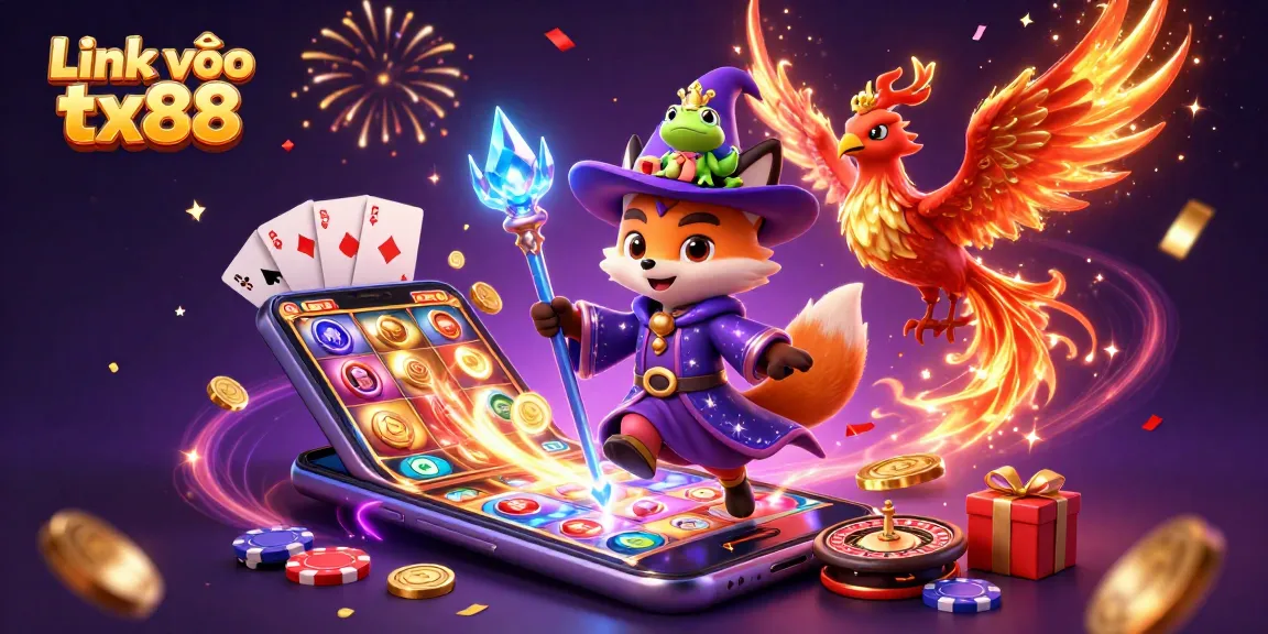 Play thrilling games at Link vào tx88 with vibrant characters and exciting casino elements.