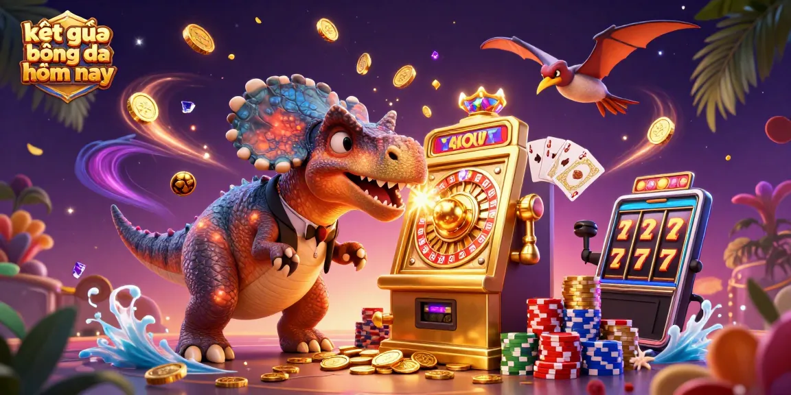 Catch golden coins with "kết quả bóng đá hôm nay" in a vibrant casino scene.