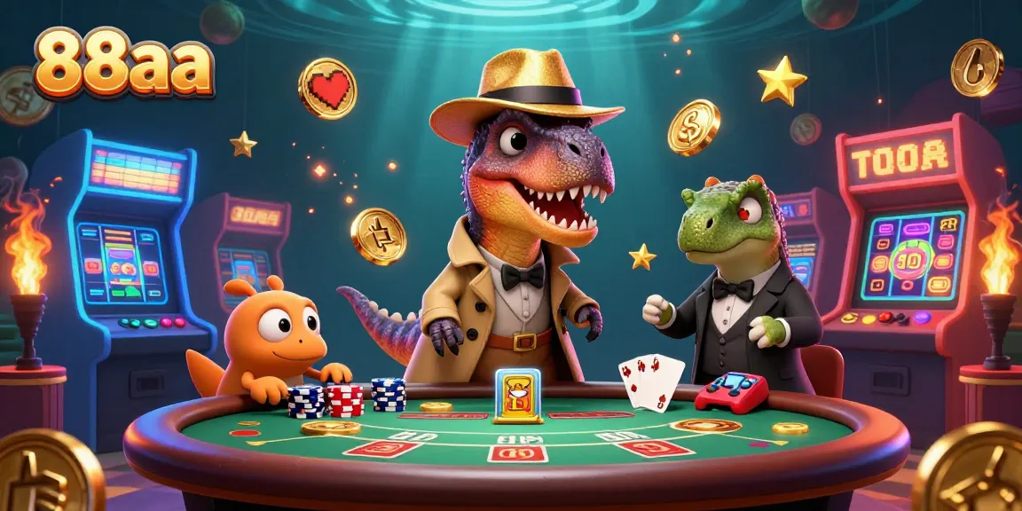 Engage in exciting games at 88aa with dynamic characters and vibrant casino elements.