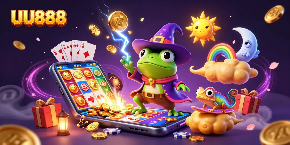 Experience intense gameplay at UU888 with a storm of golden coins and vibrant casino elements!