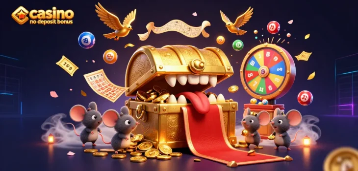 Engaging scene showcasing casino no deposit bonus with vibrant elements and cartoon characters